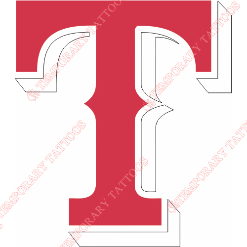 Texas Rangers Customize Temporary Tattoos Stickers NO.1967